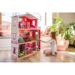 Casuta de basm din lemn Malibu Residence DollHouse - Casa pentru papusi cu lift cu mobilier inclus de la  EcoToys